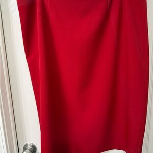 Kasper Vibrant Red Pencil Skirt